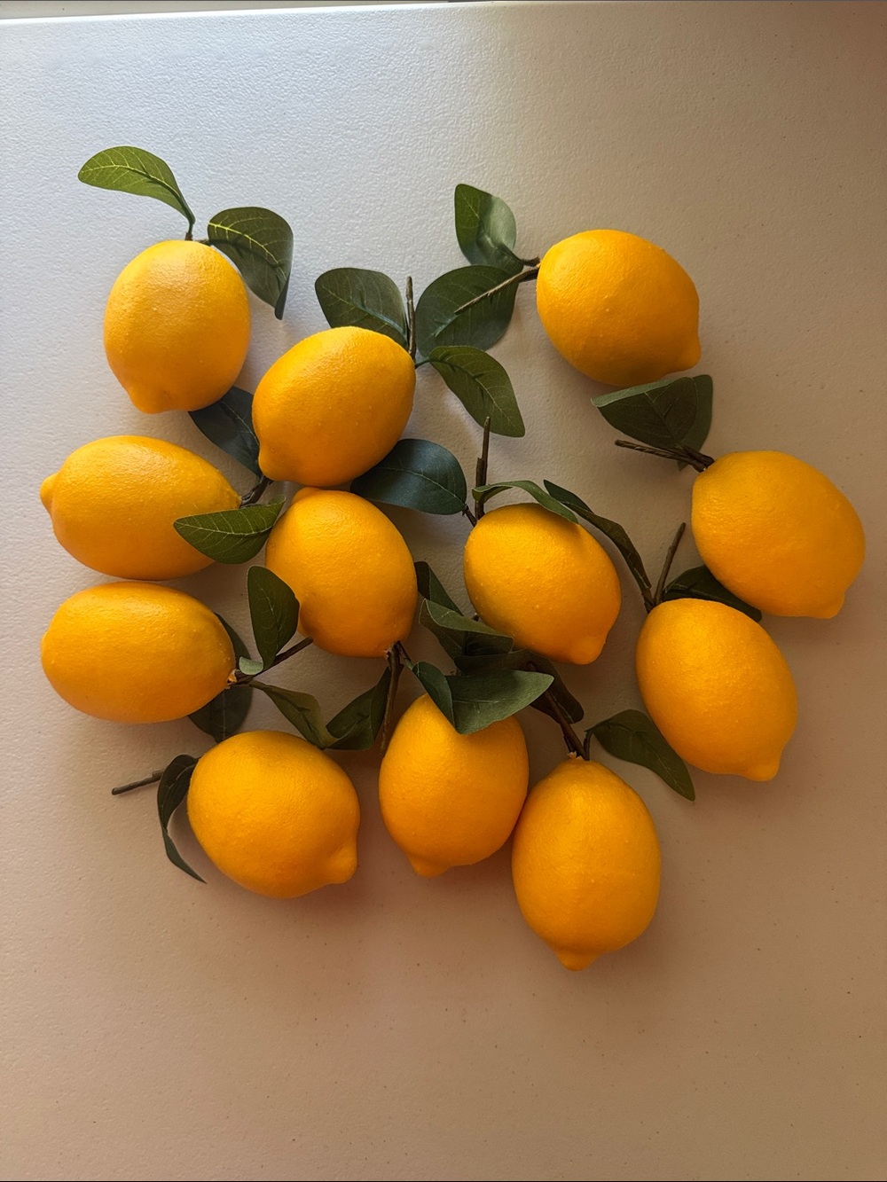 Lifelike Artificial Lemon Cluster - 12 count